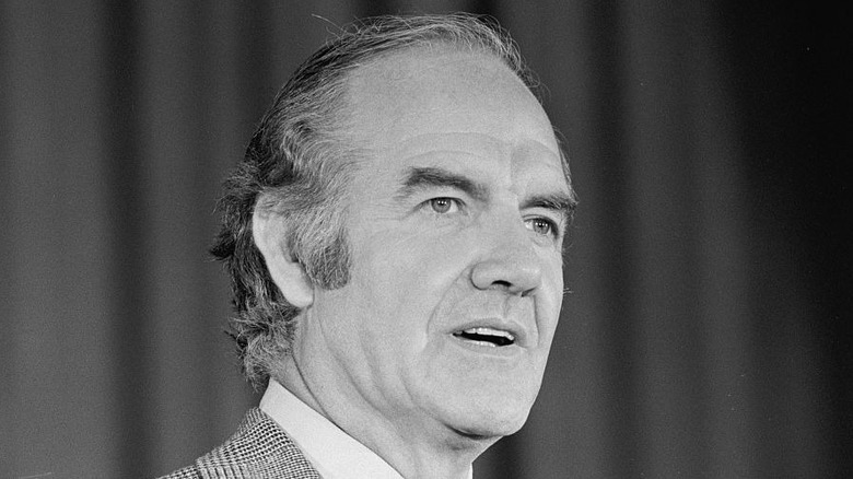 Cropped photo of George McGovern from the 1972 Presidential campaign trail