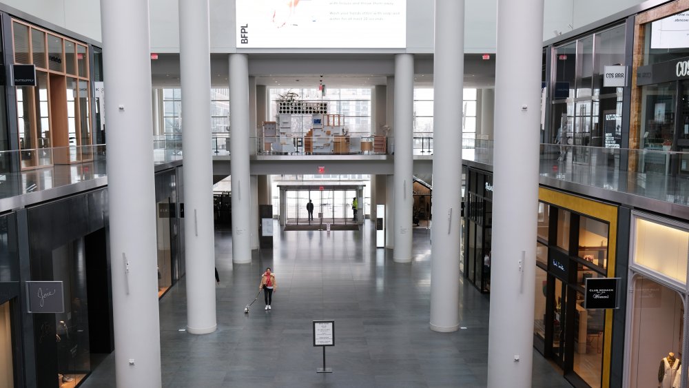 Nearly empty mall