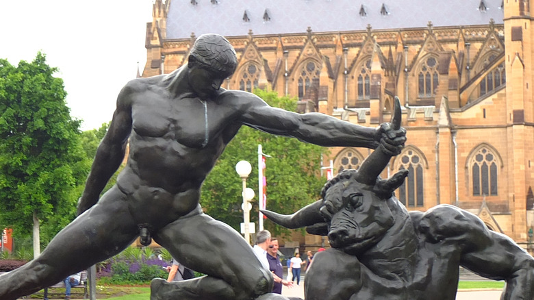 theseus slaying a bull