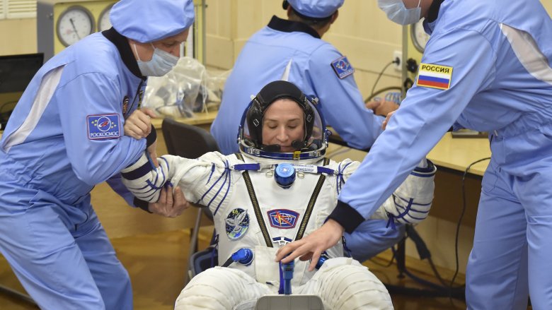 astronaut with crew