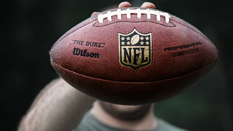 football with nfl logo