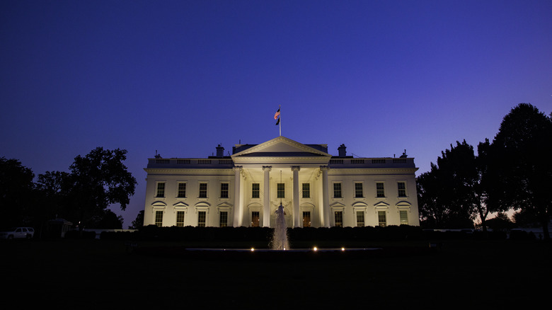 White House at night