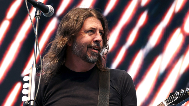 Dave Grohl onstage playing guitar