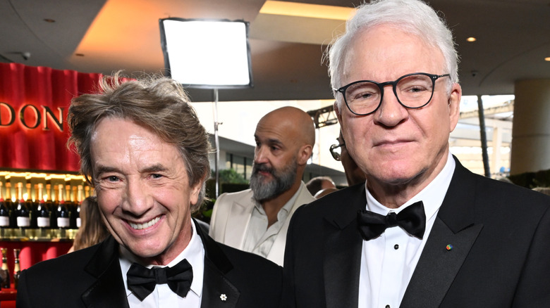Martin Short and Steve Martin in tuxedos
