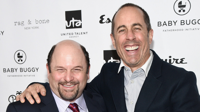 Jason Alexander and Jerry Seinfeld laughing