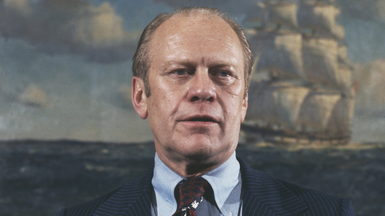 Gerald Ford at a lectern