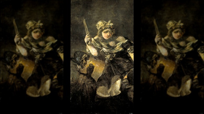 Judith with knife and maid