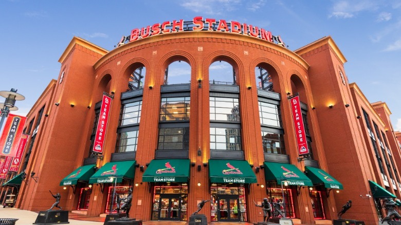 Exterior view of Busch Stadium