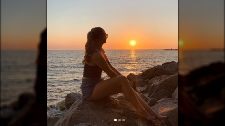 Gabby Petito looking at sunset
