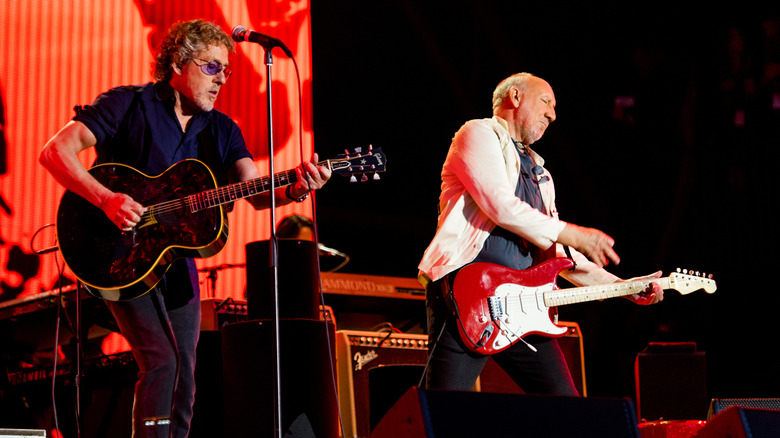 Roger and Pete playing onstage