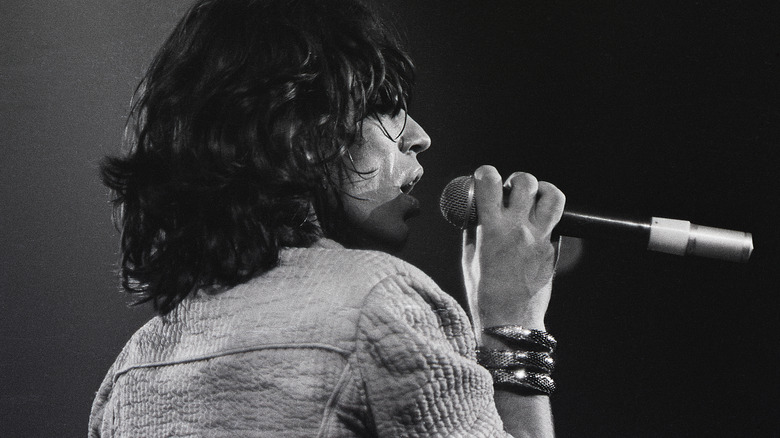 Mick Jagger performing on stage