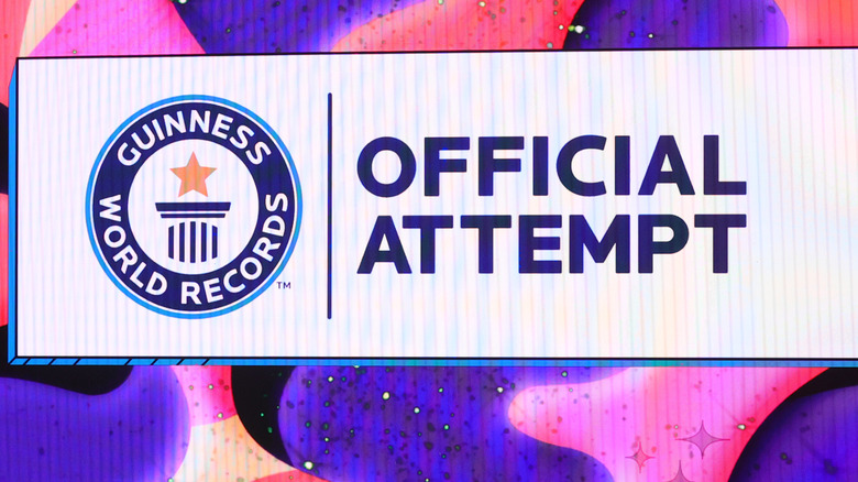 sign for Guinness World Records event