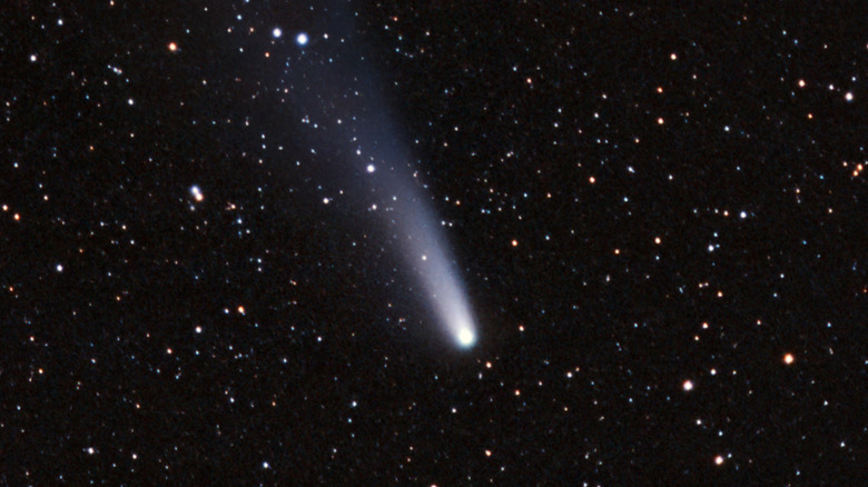 Halley's Comet burning through space