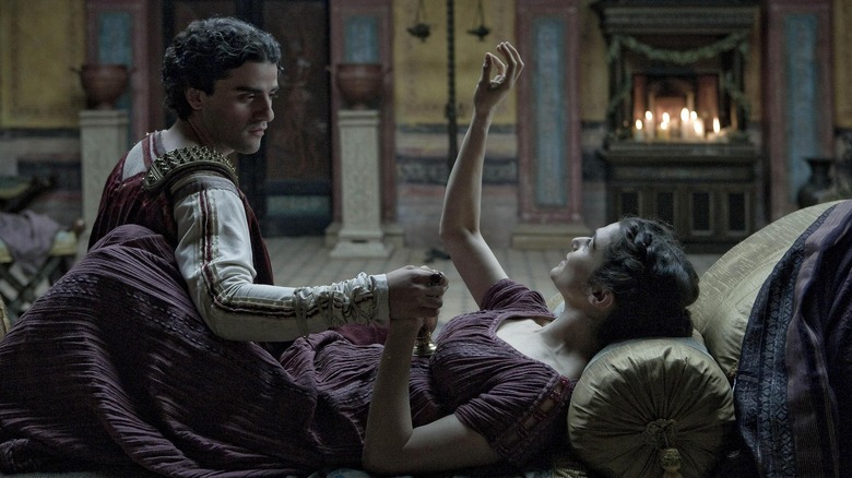 Oscar Isaacs and Rachel Weisz speaking