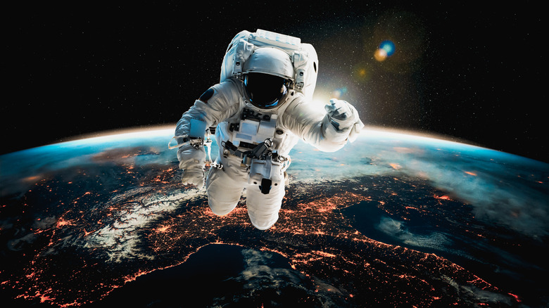 an astronaut in a space suit