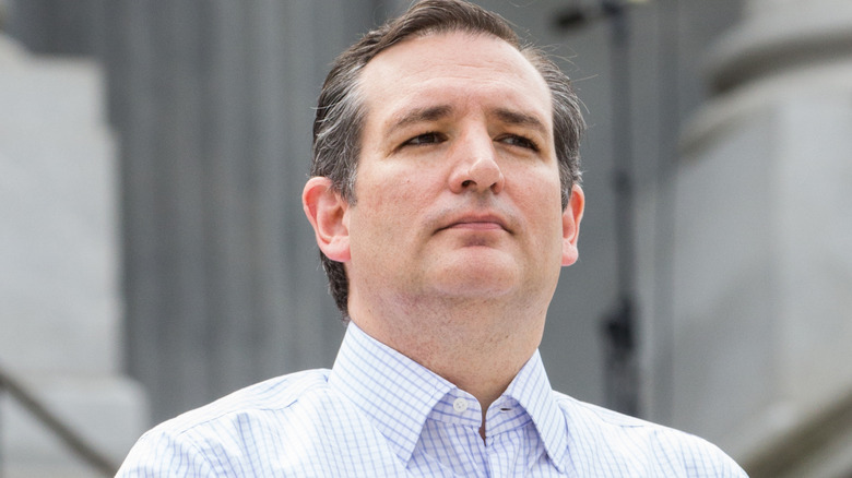 Ted Cruz looking up and off