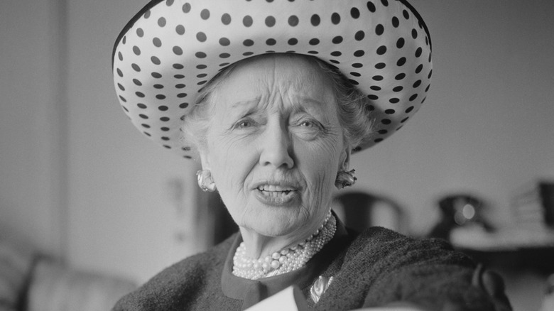 Hedda Hopper polka dot hat