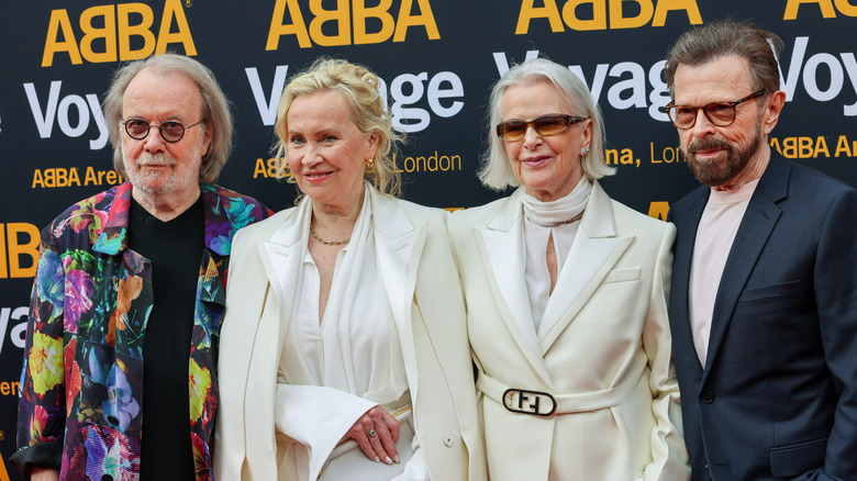 Members of ABBA at Voyage launch
