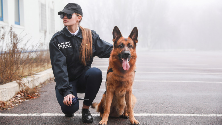 police officer with dog