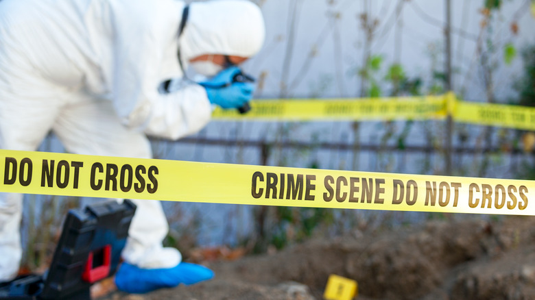 Investigators at crime scene