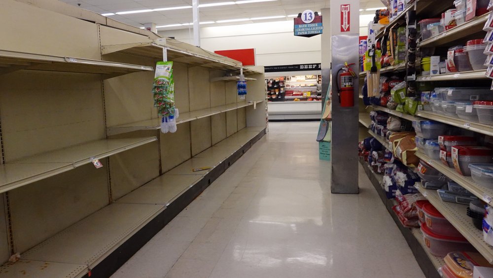 Empty shelves