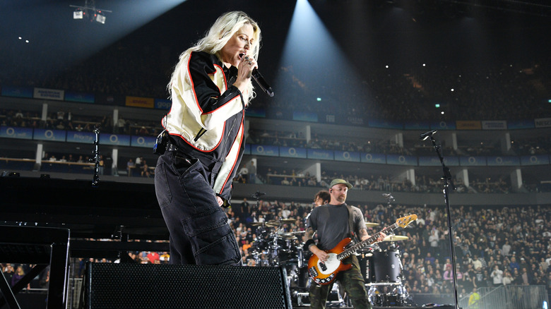 The newest iteration of Linkin Park performing at the O2 Arena in 2024