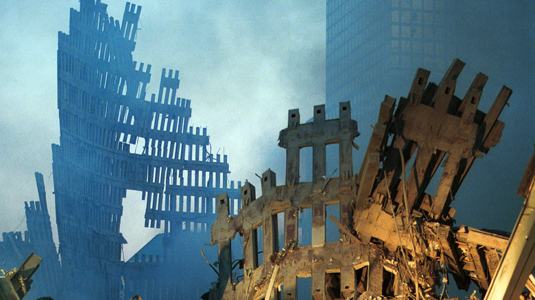 remains of twin towers