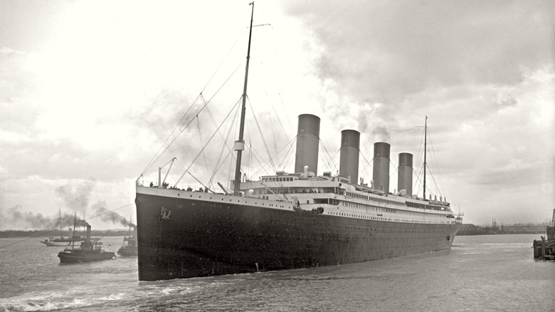 Titanic leaving Southampton