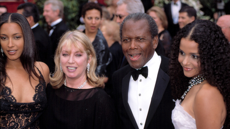 Sidney Poitier with family