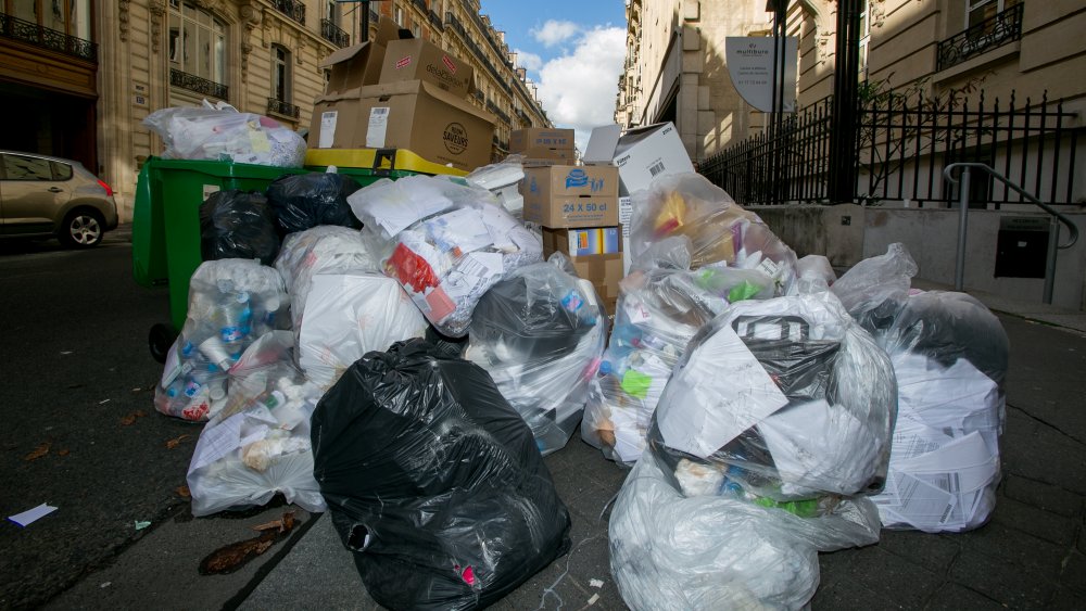 Result of garbage worker strike in Paris