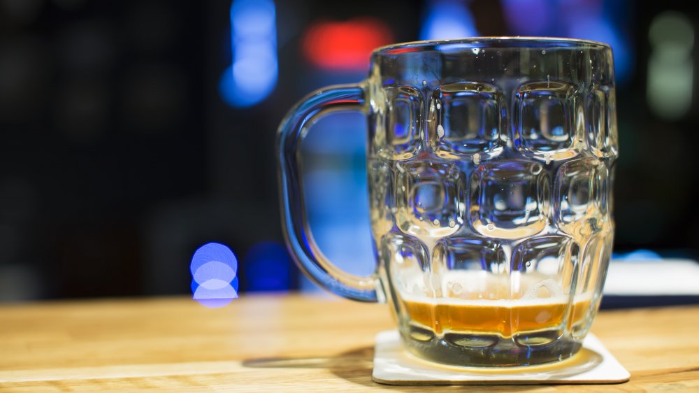 Empty beer glass