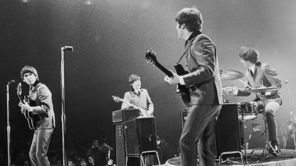 The Beatles performing live