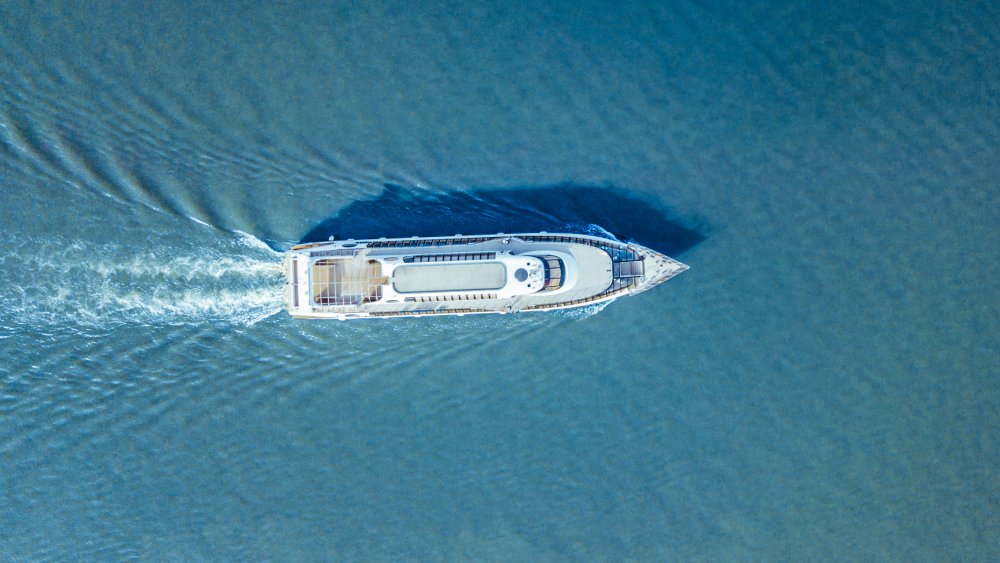 A boat on the ocean