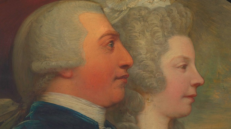 George III and Queen Charlotte double portrait