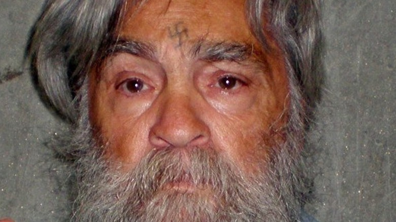 Cropped mugshot of Charles Manson from 2011