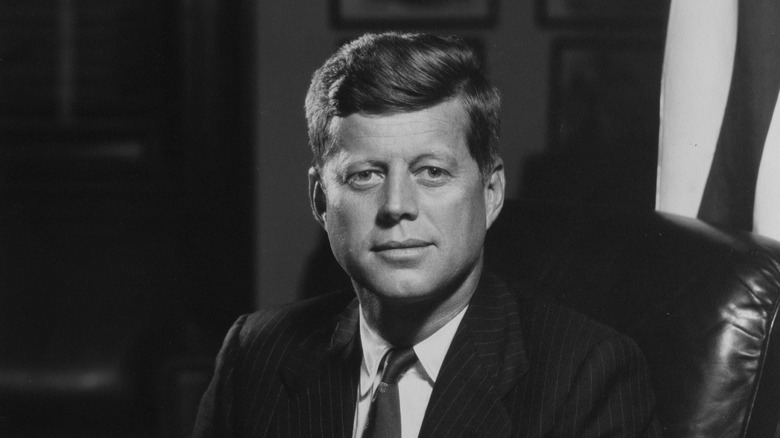 John F. Kennedy looking ahead