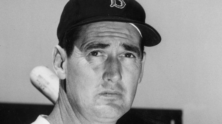 Ted Williams with bat