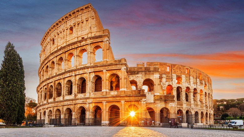 Colosseum at sunset