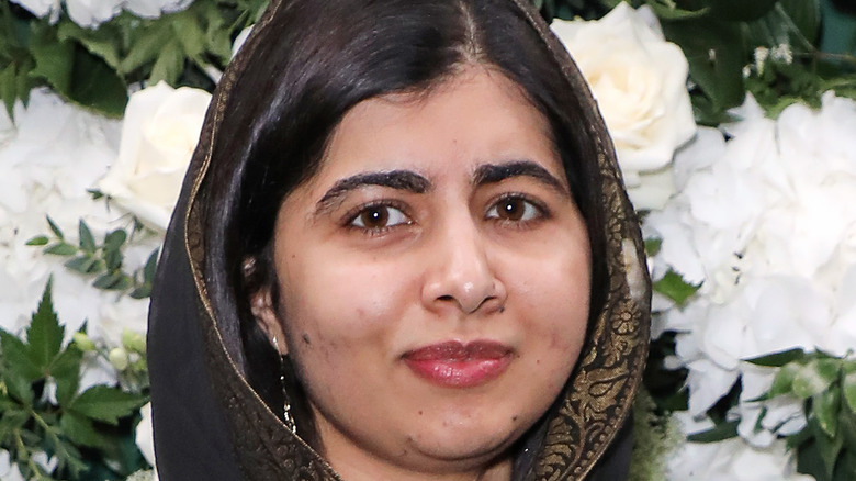 Malala Yousafzai poses