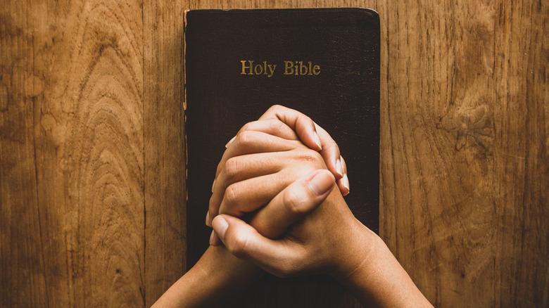 woman reading bible