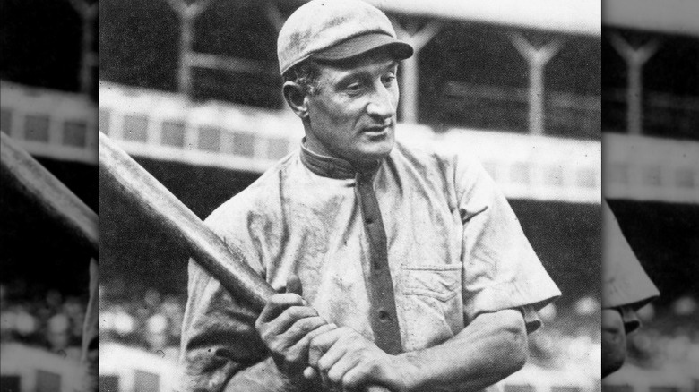 Honus Wagner swinging bat