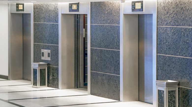 elevators in an office building