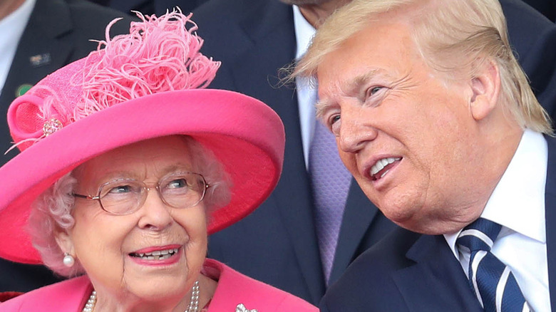 Queen Elizabeth and Donald Trump