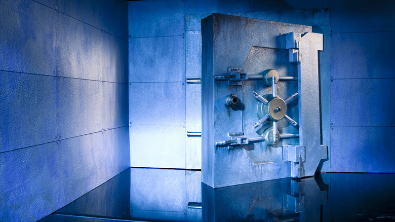 Open bank vault