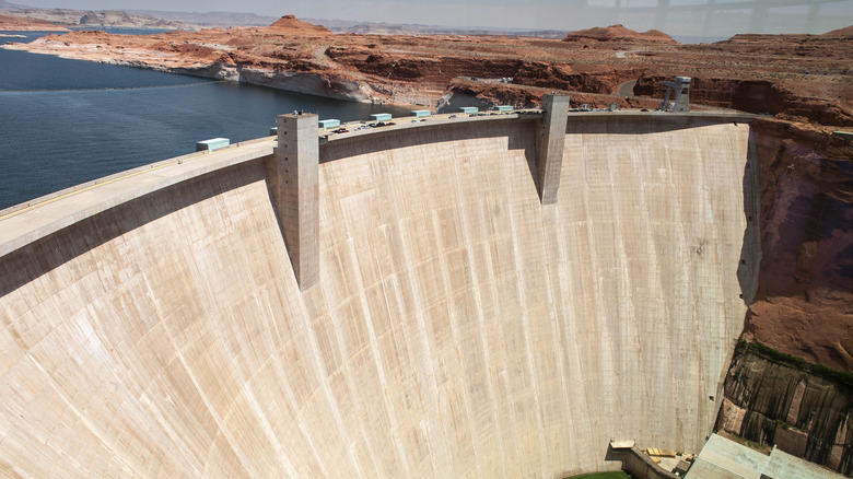 Hoover Dam seen from behind