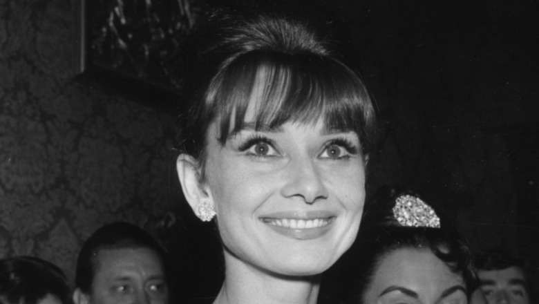 Young smiling Audrey Hepburn