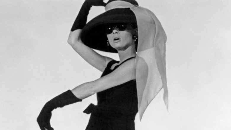 Audrey Hepburn strikes a pose