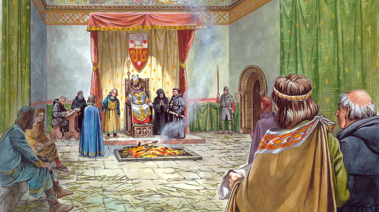 medieval great hall illustration