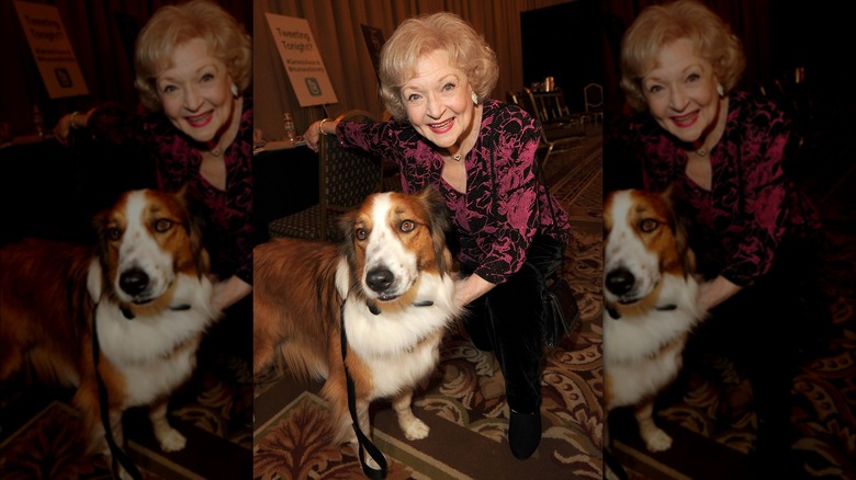 Betty White and dog