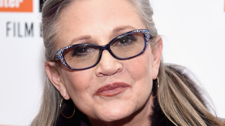 Carrie Fisher in glasses